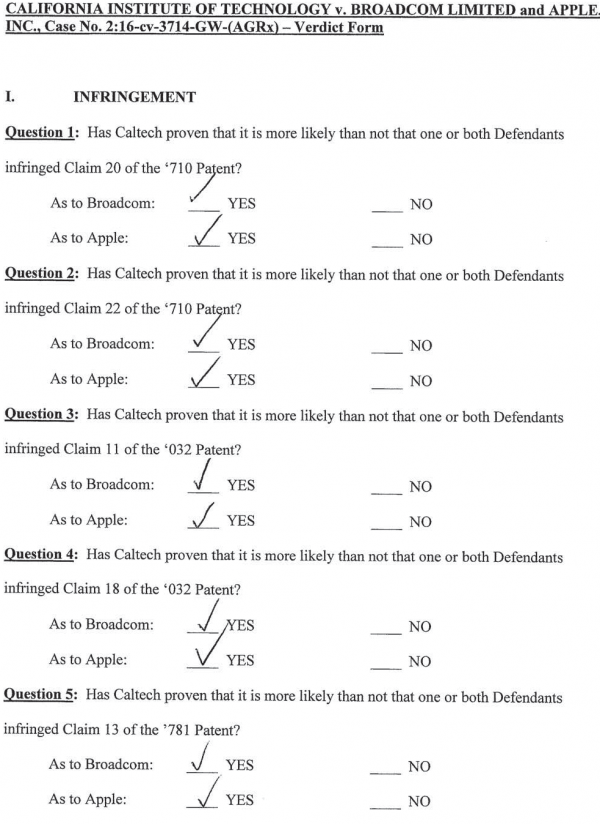 Hello IP Law - 칼텍 (CALTECH) V. 애플(APPLE)
